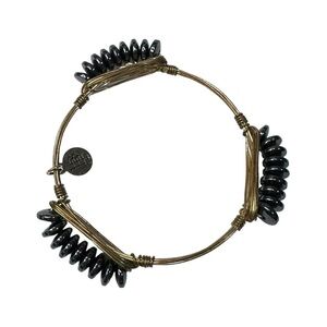 Bourbon & Boweties Metallic Beaded Stone Bracelet